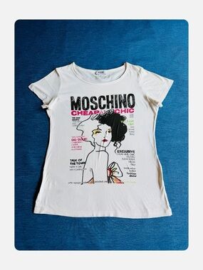 ★ Moschino Cheap & Chic Limited Edition Seasonal Staple Casual White Tee 8 ★